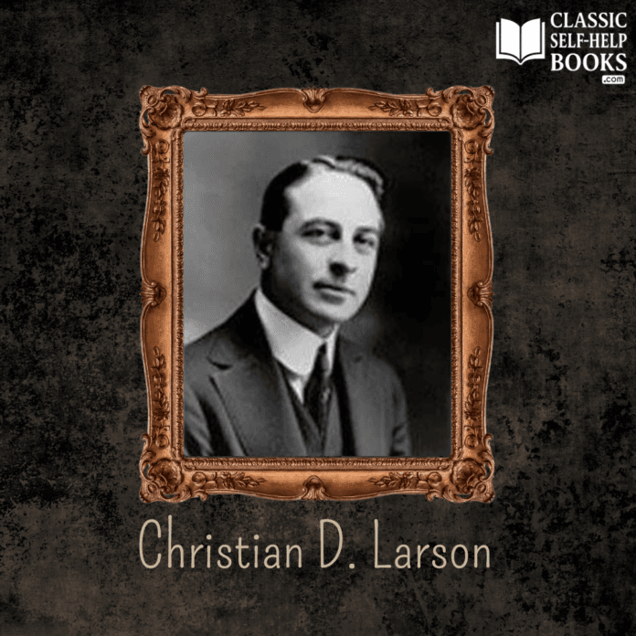 Portrait of Christian D. Larson, American New Thought writer and self-help author, known for his teachings on positive thinking and personal development