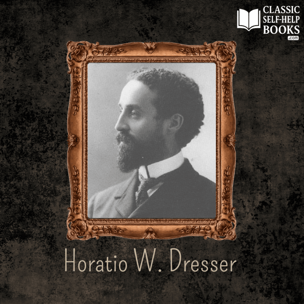 Vintage portrait of Horatio W. Dresser, American philosopher and leading New Thought author, shown in an early 20th-century framed photograph.