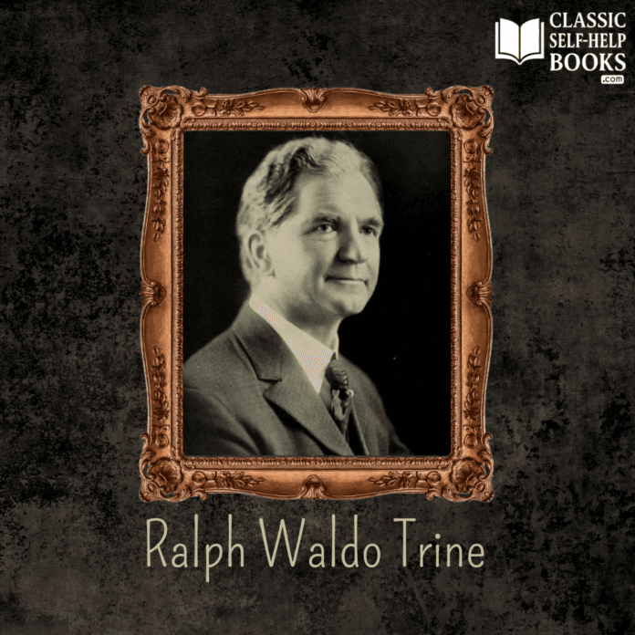 Ralph Waldo Trine Portrait of Ralph Waldo Trine, influential New Thought author and early self-help pioneer, depicted in a vintage black-and-white style