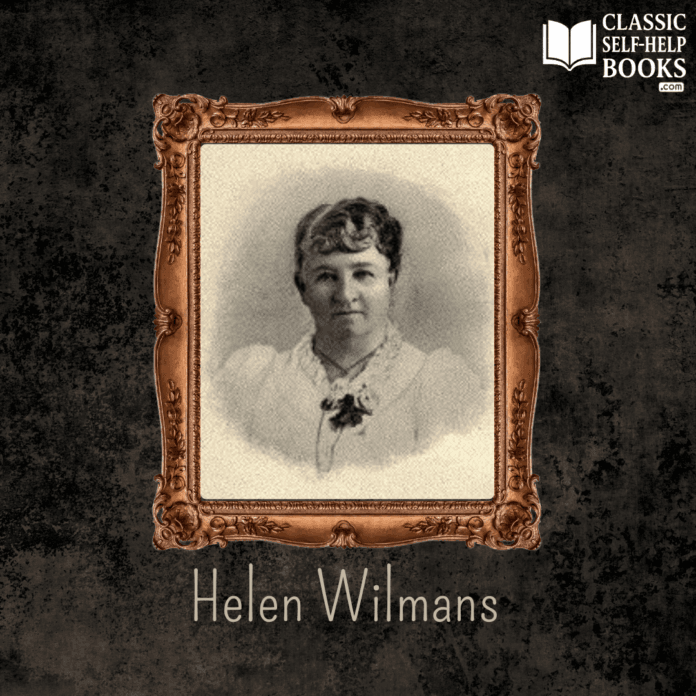 Portrait of Helen Wilmans, American New Thought author and metaphysical teacher, framed in a vintage style illustration